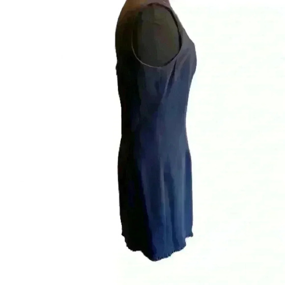NANETTE LEPORE $229 Solid‎ Navy Silk Lined Dress Size 10 - Picture 4 of 7